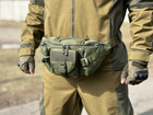 Військова поясна сумка тактична Swat армійська сумка бананка Tactic штурмова сумка поясна Олива (9010-olive) - зображення 2