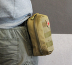 Подсумок аптечка на пояс c molle военная аптечка сумка - подсумок Tactic армейская тактическая аптечка койот (1020-coyote) - изображение 4