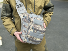 Універсальна тактична сумка на 20 л плечова військова сумка Tactic однолямкова сумка Піксель (NB20-pixel) - зображення 4