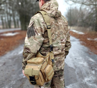Универсальная тактическая сумка через плечо Tactic однолямочная военная сумка Койот (863-coyote) - изображение 4