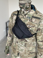 Военная поясная сумка тактическая с molle армейская сумка бананка Tactic штурмовая сумка поясная Черная (9000-black) - изображение 4