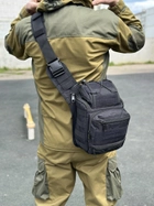 Універсальна тактична сумка на 20 л плечова військова сумка Tactic однолямкова сумка Чорний (NB20-black) - зображення 2
