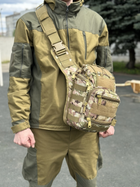 Універсальна тактична сумка на 20 л плечова військова сумка Tactic однолямкова сумка Мультикам (NB20-multicam) - зображення 2