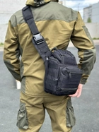 Універсальна тактична сумка на 20 л плечова військова сумка Tactic однолямкова сумка Чорний (NB20-black) - зображення 6