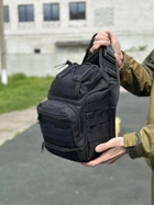 Універсальна тактична сумка на 20 л плечова військова сумка Tactic однолямкова сумка Чорний (NB20-black) - зображення 7