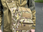 Універсальна тактична сумка на 20 л плечова військова сумка Tactic однолямкова сумка Мультикам (NB20-multicam) - зображення 5