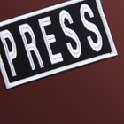 Шеврон нашивка на липучці для журналістів PRESS ПРЕСА 5х9 см - зображення 5
