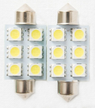 Автомобільна лампа Bottari Festoon LED T11 C5W 6 SMD 12 В 5 Вт 2 шт (B17876) - зображення 1