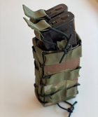Підсумок для магазинів АК подвійний M-KET Мультикам військовий штурмовий тримач на пояс розвантажувальну систему РПС на систему MOLLE з фіксаторами на резинці - зображення 5