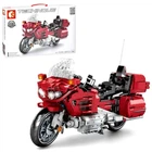 Конструктор для детей мотоцикл Honda 701944 1205 деталей пазовый красный (21-7-701944)