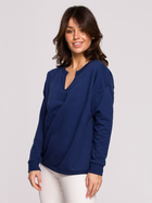 Bluza damska bez kaptura elegancka BeWear B225 1130345 S Granatowa (5903887655798)