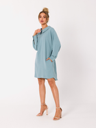 Sukienka koszulowa damska elegancka Made Of Emotion M740 2XL Niebieska (5903887698160) - obraz 3