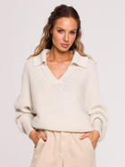 Пуловер жіночий Made Of Emotion M687 L/XL Айворі (5903887667203) - зображення 1