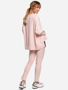 Bluza damska bez kaptura oversize Made Of Emotion M491 S/M Różowa (5903068474880) - obraz 6