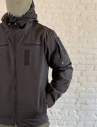 Тактический осенний костюм SoftShell черный для НГУ, ВСУ M - изображение 13