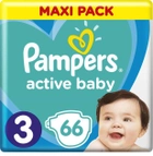 Pieluchy Pampers Active Baby Rozmiar 3 (6-10 kg) 66 szt (8001090950659) - obraz 1