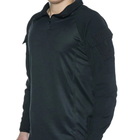 Рубашка мужская тактическая боевая с длинным рукавом, футболка армейская для военных и армии ВСУ, Черный L - изображение 3