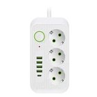 Сетевой фильтр Voltronic F09U 3 розетки EU 4 USB 1 PD 2500 Вт 2 м