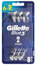 Одноразові станки для гоління (Бритви) чоловічі Gillette Blue 3 8 шт (7702018531783)