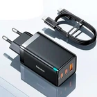 Сетевое зарядное устройство Baseus GaN5 Pro 65W (2xType-C+USB) Черный (1013-023-00)