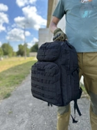 Тактический штурмовой рюкзак Tactic городской туристический рюкзак военный 35 литров Черный (A99-black) - изображение 6