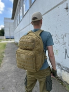 Тактичний рюкзак штурмовий Tactic міський туристичний рюкзак військовий 35 літрів Койот (A99-coyote) - зображення 3