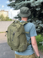 Тактичний рюкзак штурмовий Tactic військовий рюкзак 25 літрів міський рюкзак з відділом під гідратор Олива (A57-807-olive) - зображення 4