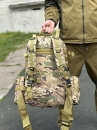 Тактический штурмовой рюкзак с подсумками Tactic военный рюкзак 55 литров Мультикам (1004-multicam) - изображение 9