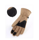 Перчатки зимние размер XL Койот (Kali) защита от влаги ветра и холода механических повреждений с накладками на пальцах для сенсора для активного отдыха - изображение 7