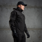 Армійська чоловіча куртка з капюшоном Soft Shell Чорний S (Kali) - зображення 9