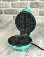 Электрическая мини вафельница DSP KC1176 550 Вт с антипригарным покрытием бирюзовая
