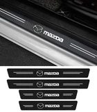 Защитная пленка для порогов с логотипом MAZDA (комплект 4шт.) Carbon