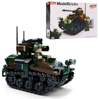 Конструктор военный, танк, фигурка, 245 деталей SLUBAN M38-B0750