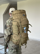 Туристичний великий рюкзак Tactic похідний військовий рюкзак рюкзак на 90 л тактичний рюкзак Койот (new-tur90-coyote) - зображення 4