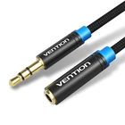 Подовжувач Audio Aux 3.5 мм-3.5 мм M/F Vention gold-plated 5m Black (VAB-B06-B500-M)