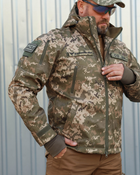 Куртка тактическая FCTdesign Хантер Софтшелл 60-62 пиксель ЗСУ - изображение 1