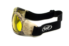 Защитные очки с уплотнителем Global Vision Eliminator Camo Forest (yellow), желтые в камуфлированной оправе - изображение 5
