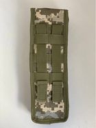 Подсумок для 2 магазинов к пулемету РПК закрытый на фастекс M-KET Пиксель одинарный военный штурмовой держатель на пояс разгрузочную систему РПС на MOLLE - изображение 10