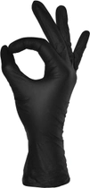 Перчатки нитриловые неопудренные Mediok 35BK текстурированные Размер L 100 шт Черные (6933265511841) - изображение 3