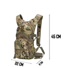 Рюкзак тактический AOKALI Outdoor B10 9L Camouflage CP с широкими шлейками и ручкой для переноски - изображение 6