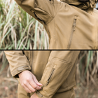 Куртка тактическая Pave Hawk PLY-6 Sand Khaki L с капюшоном и карманами на рукавах - изображение 5
