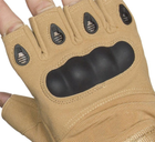 Тактические безпалые перчатки армейские Tactic военные перчатки с защитой костяшек размер ХЛ цвет Койот (oakley-coyote-xl) - изображение 5