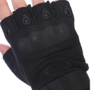 Тактические безпалые перчатки армейские Tactic военные перчатки с защитой костяшек размер ХЛ цвет Черный (oakley-black-xl) - изображение 5