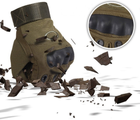 Тактичні повнопалі рукавички армійські Tactic військові рукавички із захистом кістячок розмір L колір Олива (pp-olive-l) - зображення 3