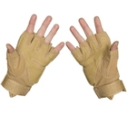 Тактические безпалые перчатки армейские Tactic военные перчатки с защитой костяшек размер Л цвет Койот (oakley-coyote-L) - изображение 3