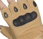 Тактические безпалые перчатки армейские Tactic военные перчатки с защитой костяшек размер Л цвет Койот (oakley-coyote-L) - изображение 5