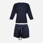 Piżama (spodenki + bluza) DKaren Set Edith XL Navy Blue (5903251469495) - obraz 3