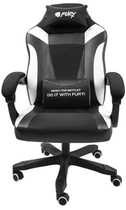 Fotel gamingowy Fury Gaming Chair Avenger M+ Black-White (NFF-1710) - obraz 2