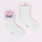 Набір дитячих шкарпеток Yoclub 3 пари SKC/3D-AP/3PAK/GIR/001 17-19 Білий (5907617966482) - зображення 4
