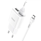 Адаптер сетевой Hoco Type-C Cable Star round dual Port charger set C88A |2USB, 2.4A| белый
